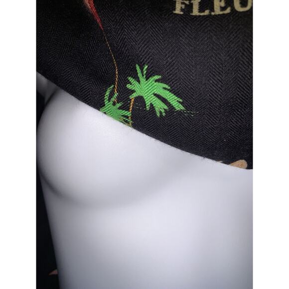 Hermes cashmere silk 54"x54" shawl Fleurs Et Plumes Black Floral 140 cm scarf - Picture 6 of 13